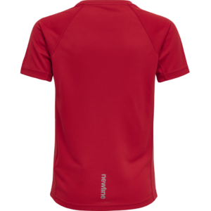 Image of Newline Kids Core Running T‑Shirt – Tango Red kortærmet trænings‑T‑shirt til børn