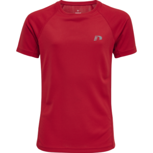 Image of Newline Kids Core Running T‑Shirt – Tango Red kortærmet trænings‑T‑shirt til børn