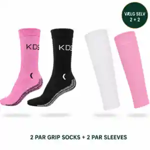 KDS 2+2-pakke med to par grip socks og to par sleeves i valgfrie farver
