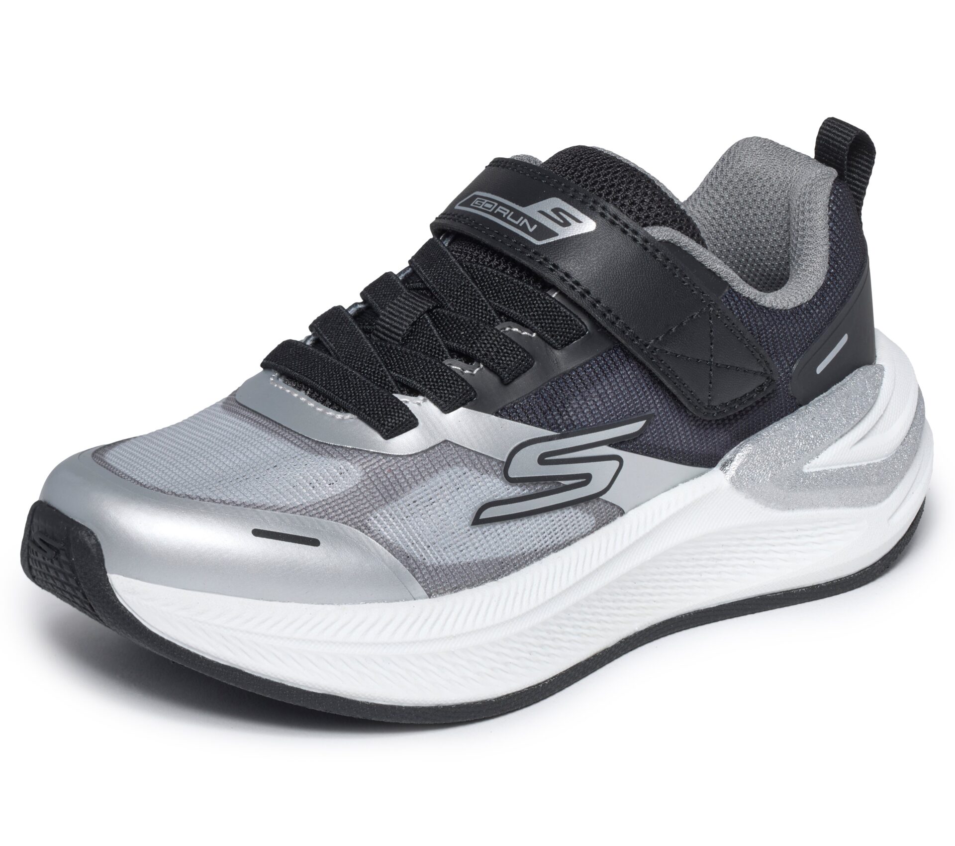 Skechers GO RUN Consistent Pro – Strike Run – Sølv/Sort
